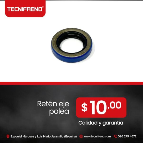 Reten eje polea